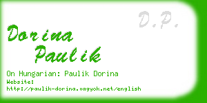 dorina paulik business card